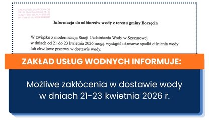 Zdjęcie: Informacja do odbiorców wody z terenu Gminy Borzęcin