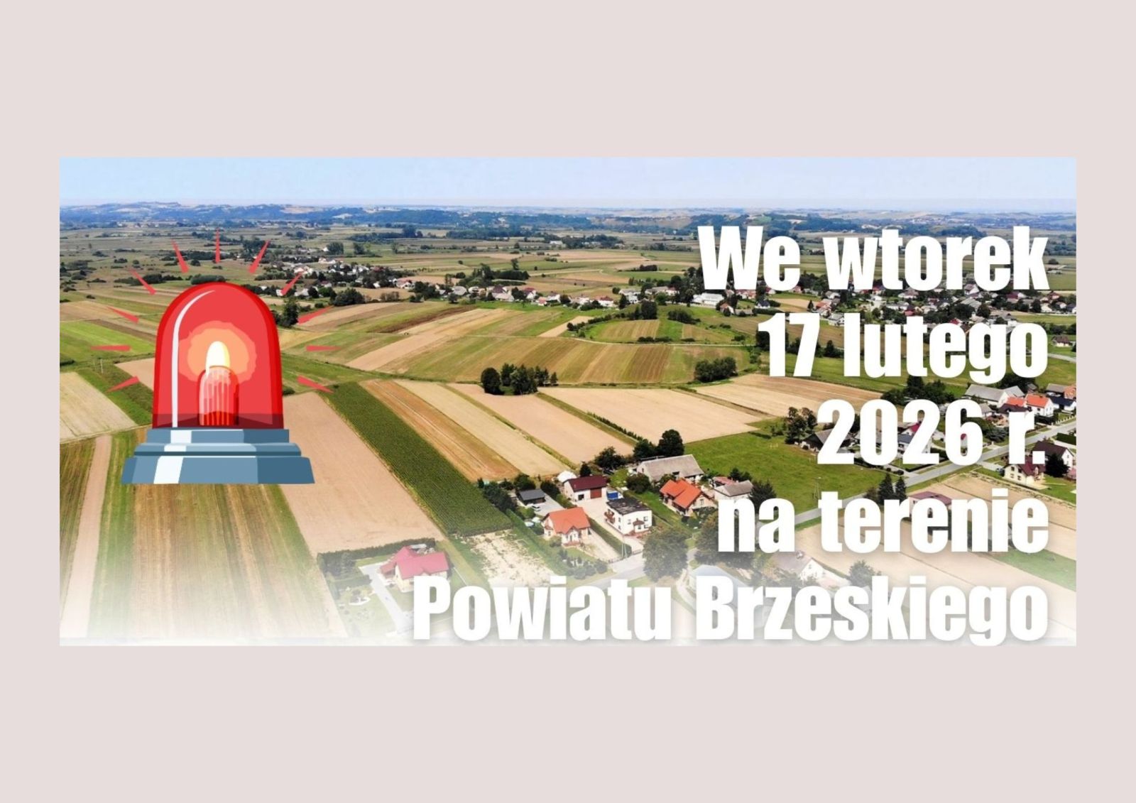 Zdjęcie: Trening systemu ostrzegania i alarmowania ludności na terenie Powiatu Brzeskiego