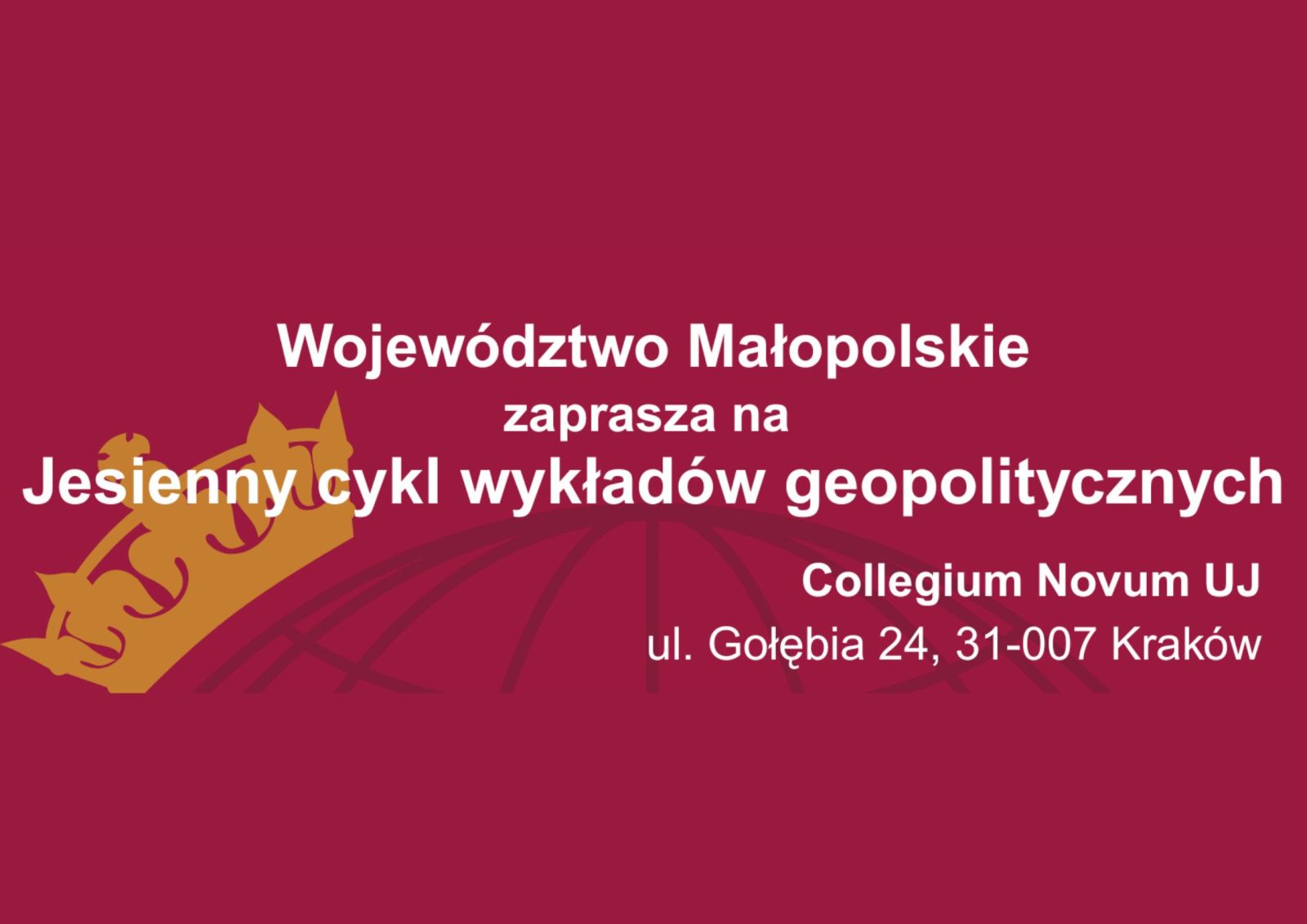 Zdjęcie: Zaproszenie na cykl wykładów